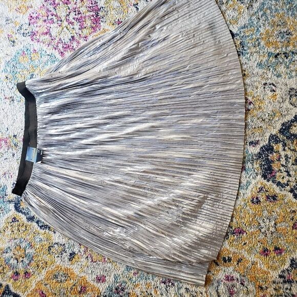 INC silver metallic skirt - Picture 5 of 16